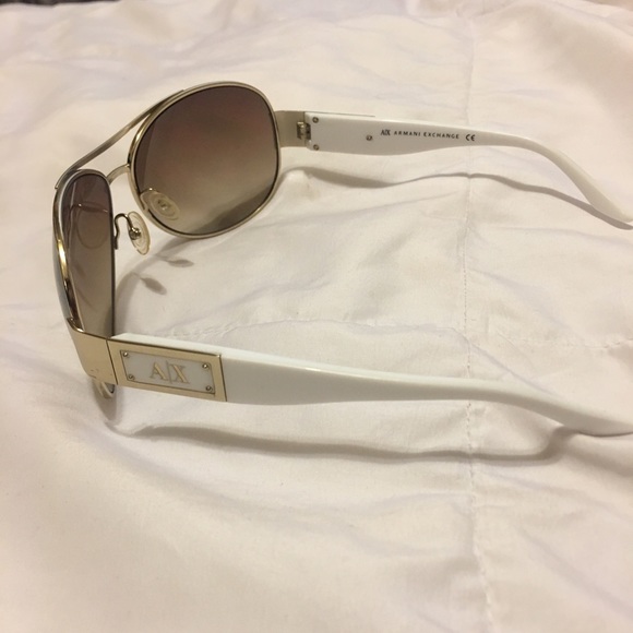 ARMANI EXCHANGE White Aviator Sunglasses - Picture 3 of 5